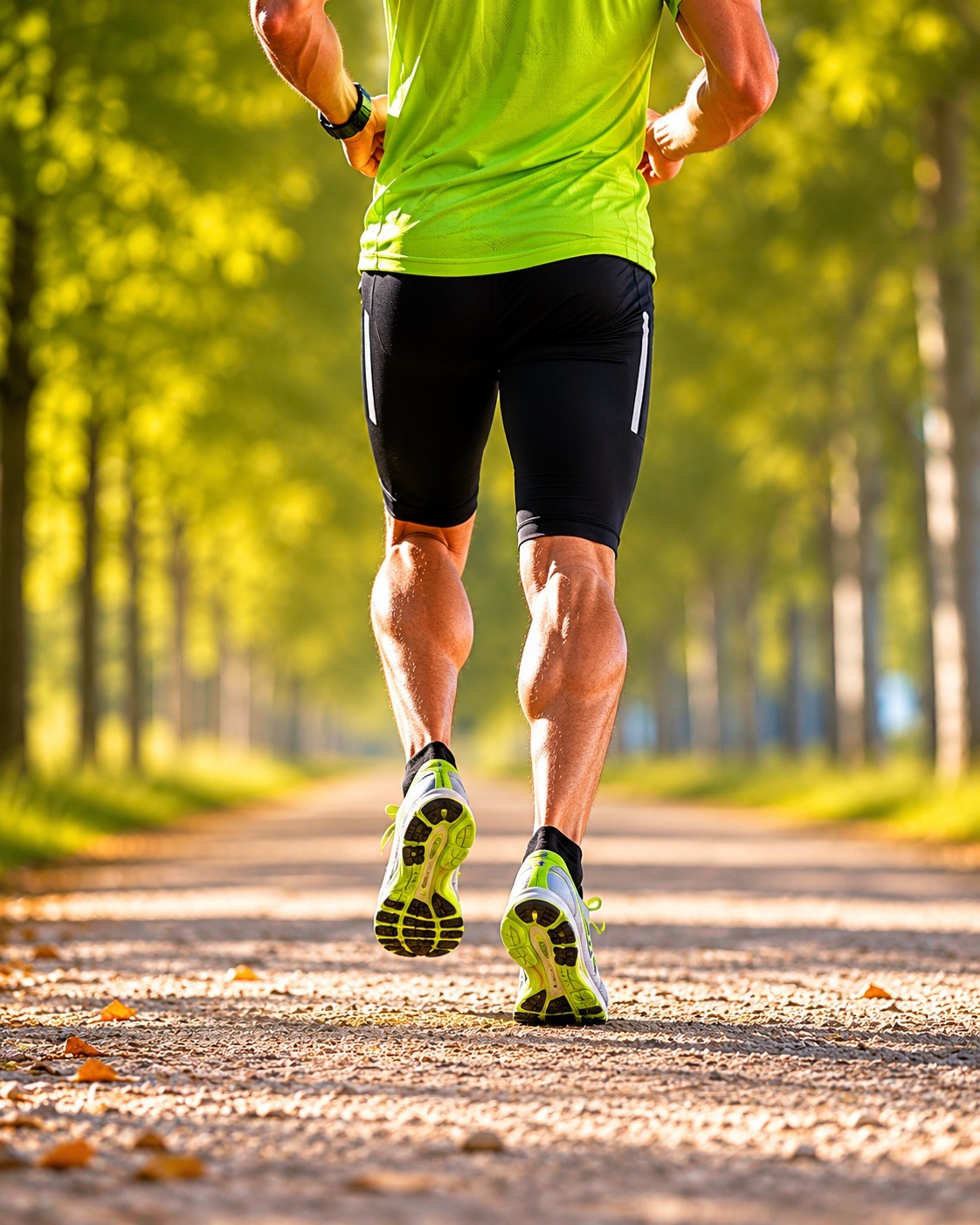Runner training outdoors - sports injury prevention with PhysiPro